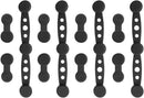 Magnetic Silicone Straps for Air Fryers, 12 Pieces Baking Paper Fastening Straps, Magnetic Silicone Straps for Cooking and Baking in the Air Fryer Black Round