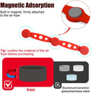 Magnetic Silicone Straps for Air Fryers, 12 Pieces Baking Paper Fastening Straps, Magnetic Silicone Straps for Cooking and Baking in the Air Fryer Black Round