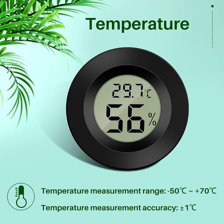 Mini Digital Hygrometer Thermometer Temperature Humidity Meter for Indoor Greenhouse Living Room 6 Pieces