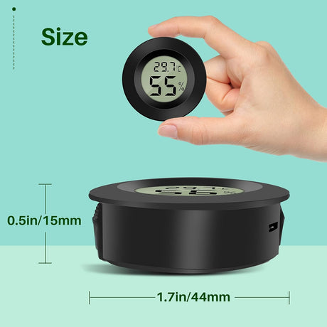 Mini Digital Hygrometer Thermometer Temperature Humidity Meter for Indoor Greenhouse Living Room 6 Pieces