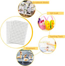 1008 Self-Adhesive Hook and Loop Dots - Petluno 10mm White Hook and Loop Stick on Dots, Round Hook and Loop Fasteners, Self Adhesive Hook and Loop Tape Strips for School Learning Materials, Christmas Cards, Binder Wallets 504