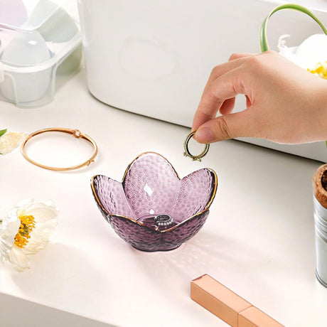 Gifts For Women Trinket Dish Unique Birthday New Home Her Jewellery Tray Cute Room Decor Aesthetic Bedroom Accessories Ring Holders Small Friendship Christmas House Warming Purple-9cm