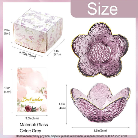 Gifts For Women Trinket Dish Unique Birthday New Home Her Jewellery Tray Cute Room Decor Aesthetic Bedroom Accessories Ring Holders Small Friendship Christmas House Warming Purple-9cm