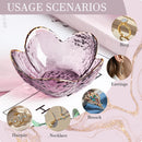 Gifts For Women Trinket Dish Unique Birthday New Home Her Jewellery Tray Cute Room Decor Aesthetic Bedroom Accessories Ring Holders Small Friendship Christmas House Warming Purple-9cm