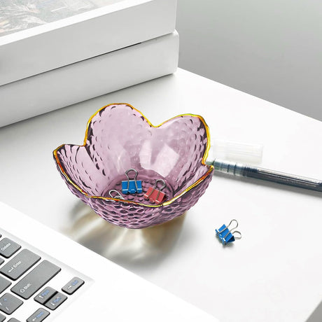 Gifts For Women Trinket Dish Unique Birthday New Home Her Jewellery Tray Cute Room Decor Aesthetic Bedroom Accessories Ring Holders Small Friendship Christmas House Warming Purple-9cm