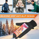 Petluno Winter Warm Gloves, Windproof Water-Resistant Thermal Gloves Anti-slip Touch Screen Cycling for Men Women Hiking Climbing Riding Bike Outdoor Sports Black M