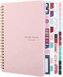 To Do List Notebook, A5 Weekly Planner Undated, Planning Pad Checklist Productivity Organizer 52 Pages for Students, Work, Fitness (Pink) Pink