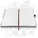 A5 Notebook, Notebook Note Book Pad Journal Notepad PU Leather for Office School Home Business Writing & Taking 200 Pages (100 Sheets)- Black