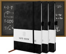 A5 Notebook, Notebook Note Book Pad Journal Notepad PU Leather for Office School Home Business Writing & Taking 200 Pages (100 Sheets)- Black