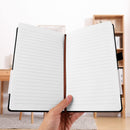 A5 Notebook, Notebook Note Book Pad Journal Notepad PU Leather for Office School Home Business Writing & Taking 200 Pages (100 Sheets)- Black
