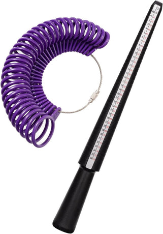 Petluno Ring Sizer Australia, A-Z Measurement Tool Australian Sizes, Finger Size Measure, with Clear Scale, Easy to Use, Gauge for Women, Men (Plastic Set) Plastic Set