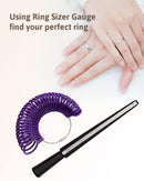 Petluno Ring Sizer Australia, A-Z Measurement Tool Australian Sizes, Finger Size Measure, with Clear Scale, Easy to Use, Gauge for Women, Men (Plastic Set) Plastic Set
