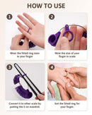 Petluno Ring Sizer Australia, A-Z Measurement Tool Australian Sizes, Finger Size Measure, with Clear Scale, Easy to Use, Gauge for Women, Men (Plastic Set) Plastic Set