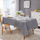 Petluno Oxford Decorative Table Cloth Rectangle Water Resistant Tablecloth for Home 137x200cm(54x79in) Grey 79 x 54 inch (Rectangular)