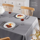 Petluno Oxford Decorative Table Cloth Rectangle Water Resistant Tablecloth for Home 137x200cm(54x79in) Grey 79 x 54 inch (Rectangular)