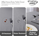 Petluno Oxford Decorative Table Cloth Rectangle Water Resistant Tablecloth for Home 137x200cm(54x79in) Grey 79 x 54 inch (Rectangular)