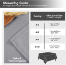 Petluno Oxford Decorative Table Cloth Rectangle Water Resistant Tablecloth for Home 137x200cm(54x79in) Grey 79 x 54 inch (Rectangular)