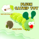 Petluno Cat Catnip Toy for Indoor Cats, Chew Teeth Cleaning, Bite-Resistant Plush Caterpillar Design, Dental Health Benefits, Green