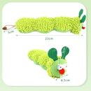 Petluno Cat Catnip Toy for Indoor Cats, Chew Teeth Cleaning, Bite-Resistant Plush Caterpillar Design, Dental Health Benefits, Green