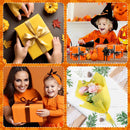 Petluno 60 Sheets Black Orange Yellow Tissue Paper Bulk, Gift Wrap for Packaging Birthday Wrapping Wedding Construction Party Decorations Black, Orange,
