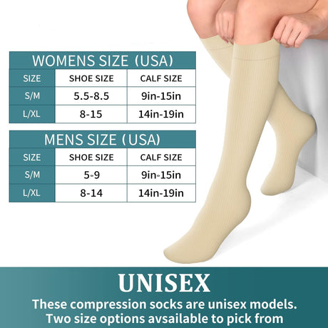Petluno 4 Pairs Compression Socks For Women & Men - Best Circulation Support for Athletic Running, Cycling, Travel - Set-06 S-M