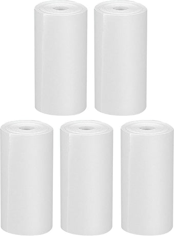Thermal printing paper refill 5.7*3.0 CM for kids' instant cameras, width 5.7 cm, white, inkless (5 rolls) white