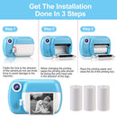 Thermal printing paper refill 5.7*3.0 CM for kids' instant cameras, width 5.7 cm, white, inkless (5 rolls) white