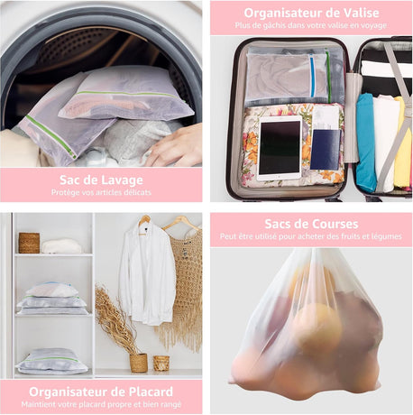 Petluno Lingerie Washing Machine Bags - Pack of 11 for Delicate Underwear, Lingerie and Socks