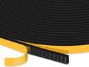 Joint Isolation for Window Door, Adhesive Rubber Foam, Sealing Insulation Strip, Anti-foid Shockproof, 6 mm (L) x 1.5 (H), total 10 m Black 1.5mm 10M