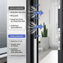Combined French Door Thermal and Acoustic Insulation Seal, Self-Adhesive Rubber Entry Weatherstrip, PVC Cold Insulation Draught Excluder, Weather Stripping Door Seal (6M, D-White) D-white 6M