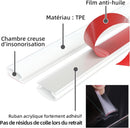 Combined French Door Thermal and Acoustic Insulation Seal, Self-Adhesive Rubber Entry Weatherstrip, PVC Cold Insulation Draught Excluder, Weather Stripping Door Seal (6M, D-White) D-white 6M