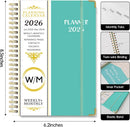2026 Weekly and Monthly Planner, Jan-Dec, Spiral-Bound with Tabs, Inner Pocket, 6.2" x 8.5" Year Planner Calendar (Purple, 8.5")