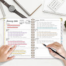 2026 Weekly and Monthly Planner, Jan-Dec, Spiral-Bound with Tabs, Inner Pocket, 6.2" x 8.5" Year Planner Calendar (Purple, 8.5")