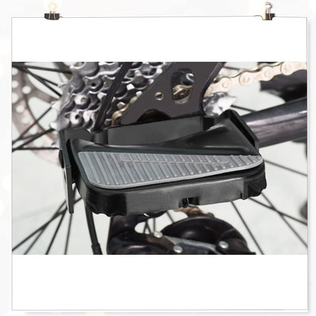 Bike rear pedal folding pedal footrest - mountain bike trekking cycling bike accessories pedals resin universal pegs footrest axle extension foot pedal rear black 1 pair 9.1 x 9.4 cm