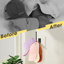 2 Pack Hat Racks for Baseball Caps, Stainless Steel Organizer Cap, Holder Storage Organizer, Hanger Strong Adhesive/Wall Drilled Door, Bedroom, Closet(Black 6 in) Black in