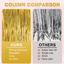 3 Pack 3.3x8.2 Feet Gold Foil Fringe Backdrop Curtains, Tinsel Streamers, for 2025 New Years Eve, Graduation, Birthday, Baby Shower, Gender Reveal, Disco Party 05