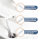 35.5-inch Drain Clog Remover (1 piece), 25-inch Snake Hair Remover (6 pieces) & Cleaning Brush (2 pieces), Catcher Auger Cleaner Tool Set For Toilet, Kitchen Sink, Bathroom Tub, Sewer, 9 Pack