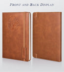 Lined Journal Notebook for Women and Men, 256 Pages A5 Hardcover Leather Journal for Writing, Travel, Business, Work & School, College Ruled Notebook for Note Taking, Diary Notepad 5.7"×8.3" (Brown) Brown A5-sized