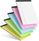 5pcs Small Note Pads 5x8 Notebook College Ruled Legal Color Notepads 5 Pack Study Back Writing x 8 Perforated Narrow of Paper for School & Office Supplies 30 Sheets/Pack Multicolor