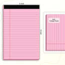 5pcs Small Note Pads 5x8 Notebook College Ruled Legal Color Notepads 5 Pack Study Back Writing x 8 Perforated Narrow of Paper for School & Office Supplies 30 Sheets/Pack Multicolor