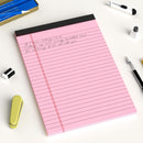 5pcs Small Note Pads 5x8 Notebook College Ruled Legal Color Notepads 5 Pack Study Back Writing x 8 Perforated Narrow of Paper for School & Office Supplies 30 Sheets/Pack Multicolor