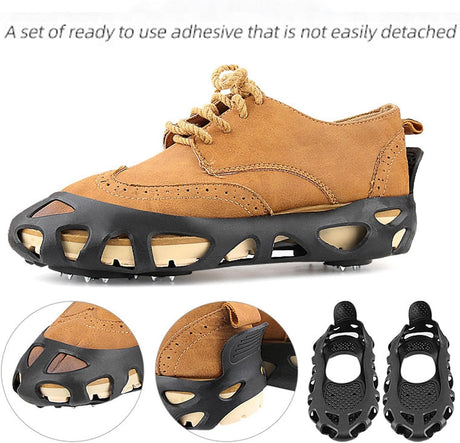 Ice Cleats, Cleats Traction, Alloy Studs Spikes, Shoe Spikes for Snow, Grips Ice, Outdoor Roofing Boots, Ideal for Winter Hiking, Climbing, and Fishing Activities