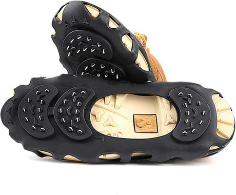 Ice Cleats, Cleats Traction, Alloy Studs Spikes, Shoe Spikes for Snow, Grips Ice, Outdoor Roofing Boots, Ideal for Winter Hiking, Climbing, and Fishing Activities