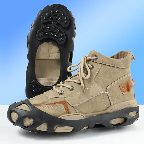 Climbing Spikes Shoes - Anti Slip Ice Claws | 30 Teeth Outdoor Cleats Crampons Multipurpose Portable Snow Grippers Walking Traction Large