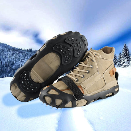 Climbing Spikes Shoes - Anti Slip Ice Claws | 30 Teeth Outdoor Cleats Crampons Multipurpose Portable Snow Grippers Walking Traction Large