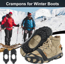 Climbing Spikes Shoes - Anti Slip Ice Claws | 30 Teeth Outdoor Cleats Crampons Multipurpose Portable Snow Grippers Walking Traction Large
