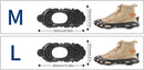 Climbing Spikes Shoes - Anti Slip Ice Claws | 30 Teeth Outdoor Cleats Crampons Multipurpose Portable Snow Grippers Walking Traction Large