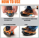 Grödel Stijgijzers for hiking boots with 10 teeth, crampons, shoe spikes, winter, anti-slip shoe spikes for men, women, adults, suitable for walking, trail running,