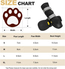 Anti-slip dog shoes with reflective strips, high waterproof dog boots, durable leather rubber sole dog paw protectors for small, medium and large dogs, 4 pieces (XL, black)