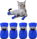 Petluno Antislip, dog boots, paw protection, these comfortable dog boots with soft soles are equipped with reflective straps (6, blue) Blue 6